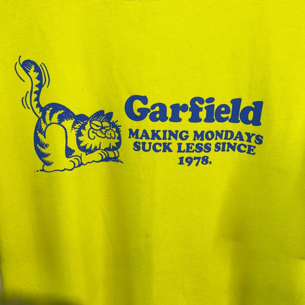 Zara Lime Green Garfield T-Shirt - Picture 2 of 5